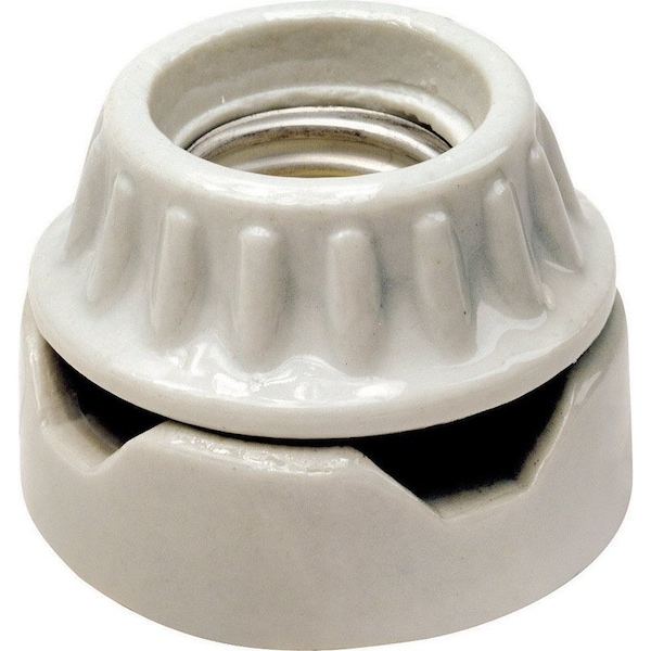 Leviton Porcelain Incandescent Medium Base Keyless Socket 1 pk